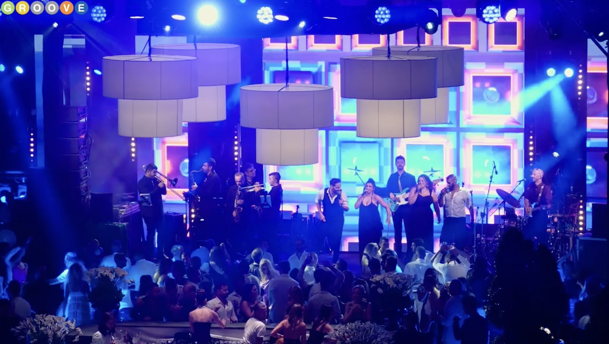 Groove wedding band on stage